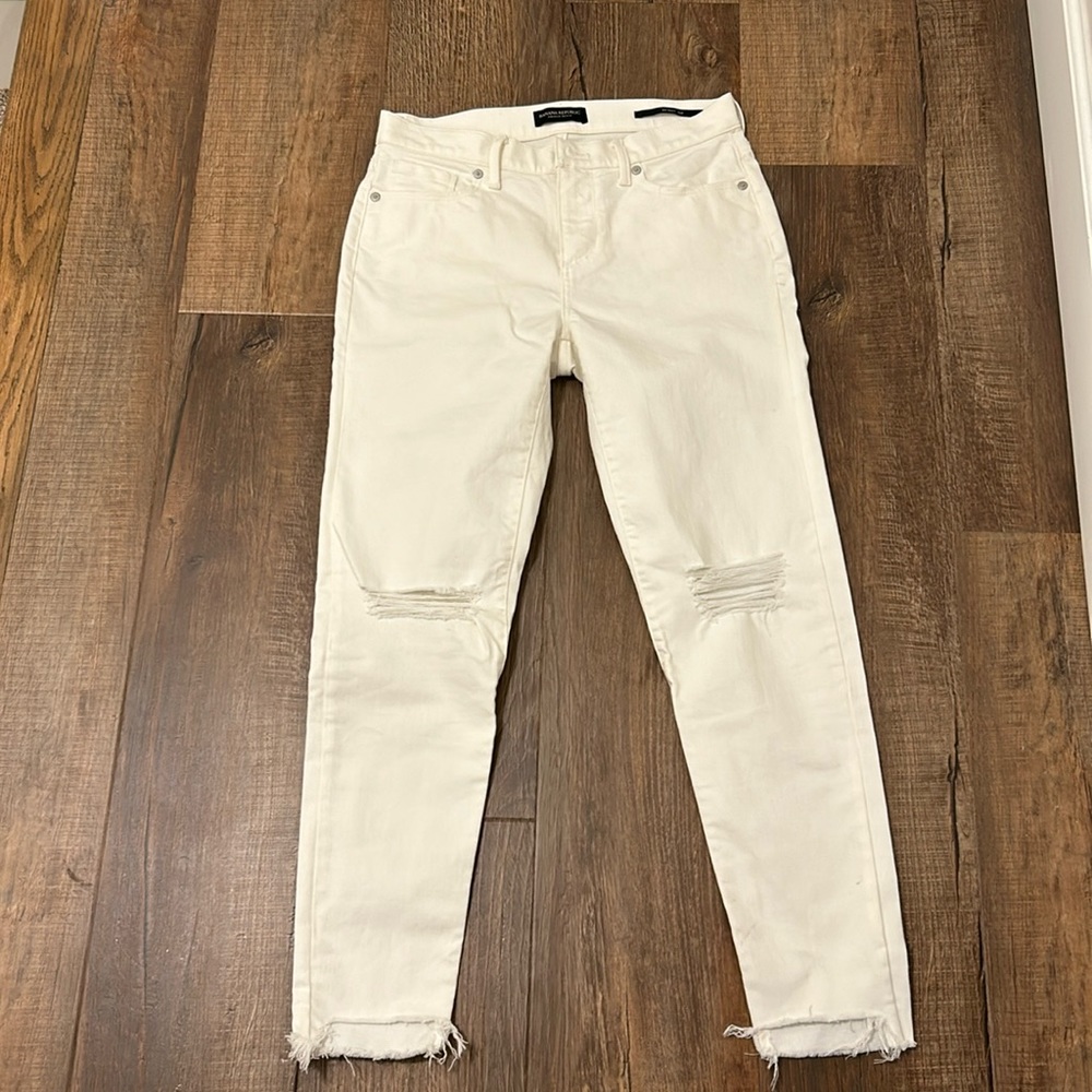 Banana republic skinny white denim